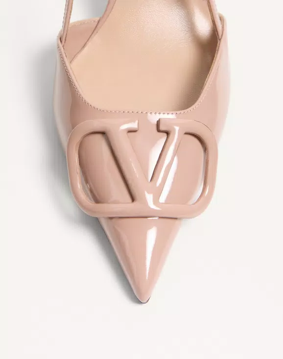 Valentino VLogo Signature Patent Leather Slingback Pump 80Mm - Image 3